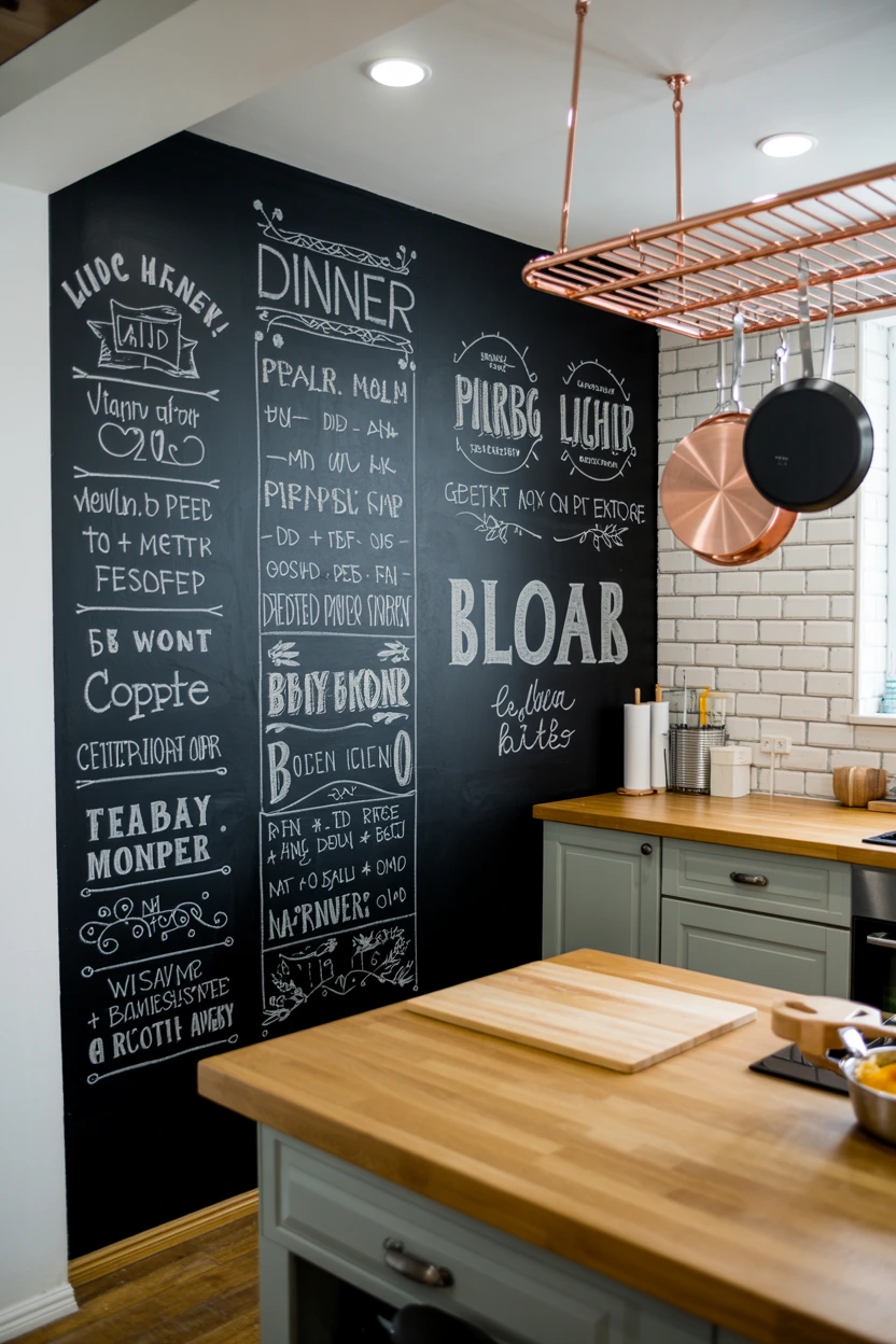 chalkboard art wall