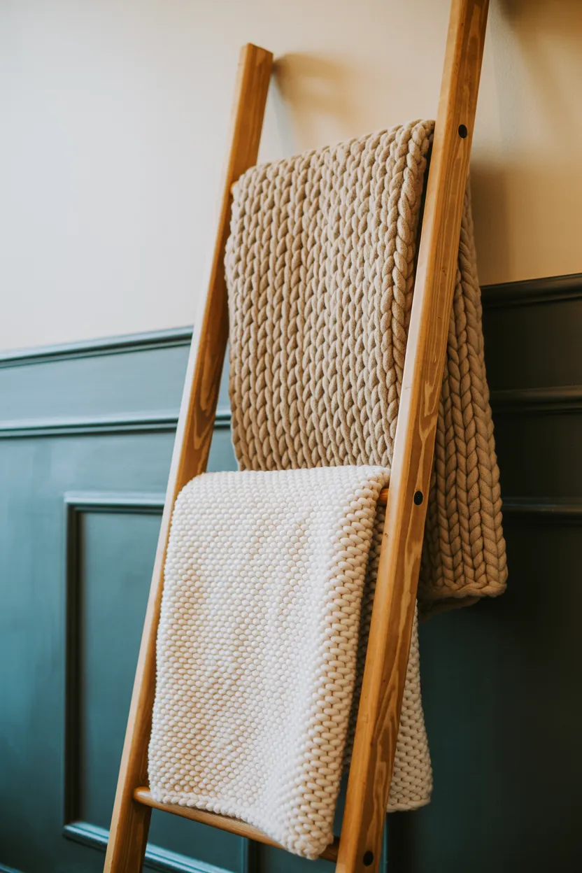 blanket ladder decor