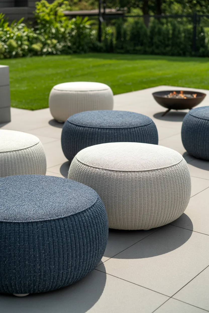 outdoor ottoman seating