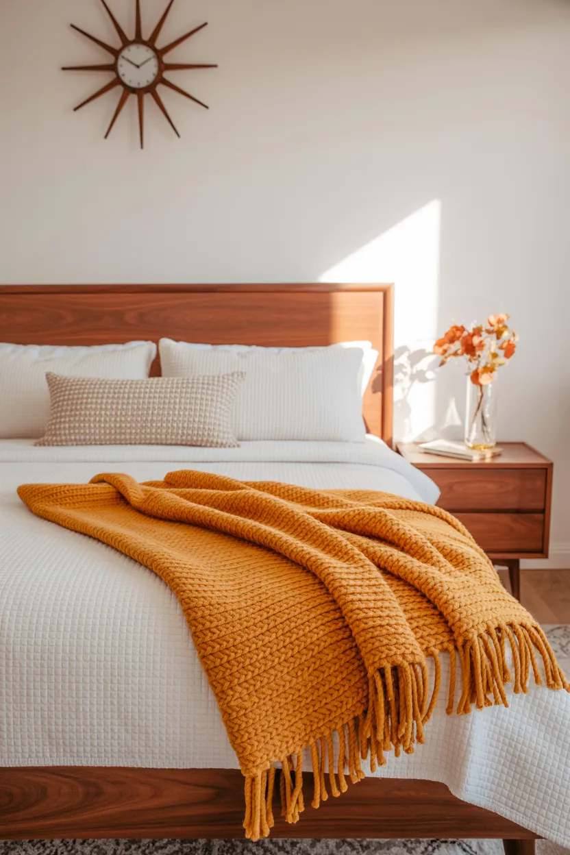 warm ochre throws