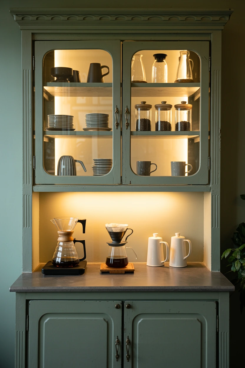 glass hutch display station