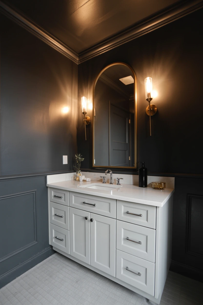 moody dark paint accent