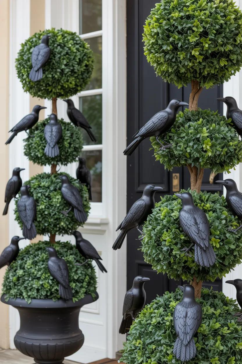 crow infested topiaries