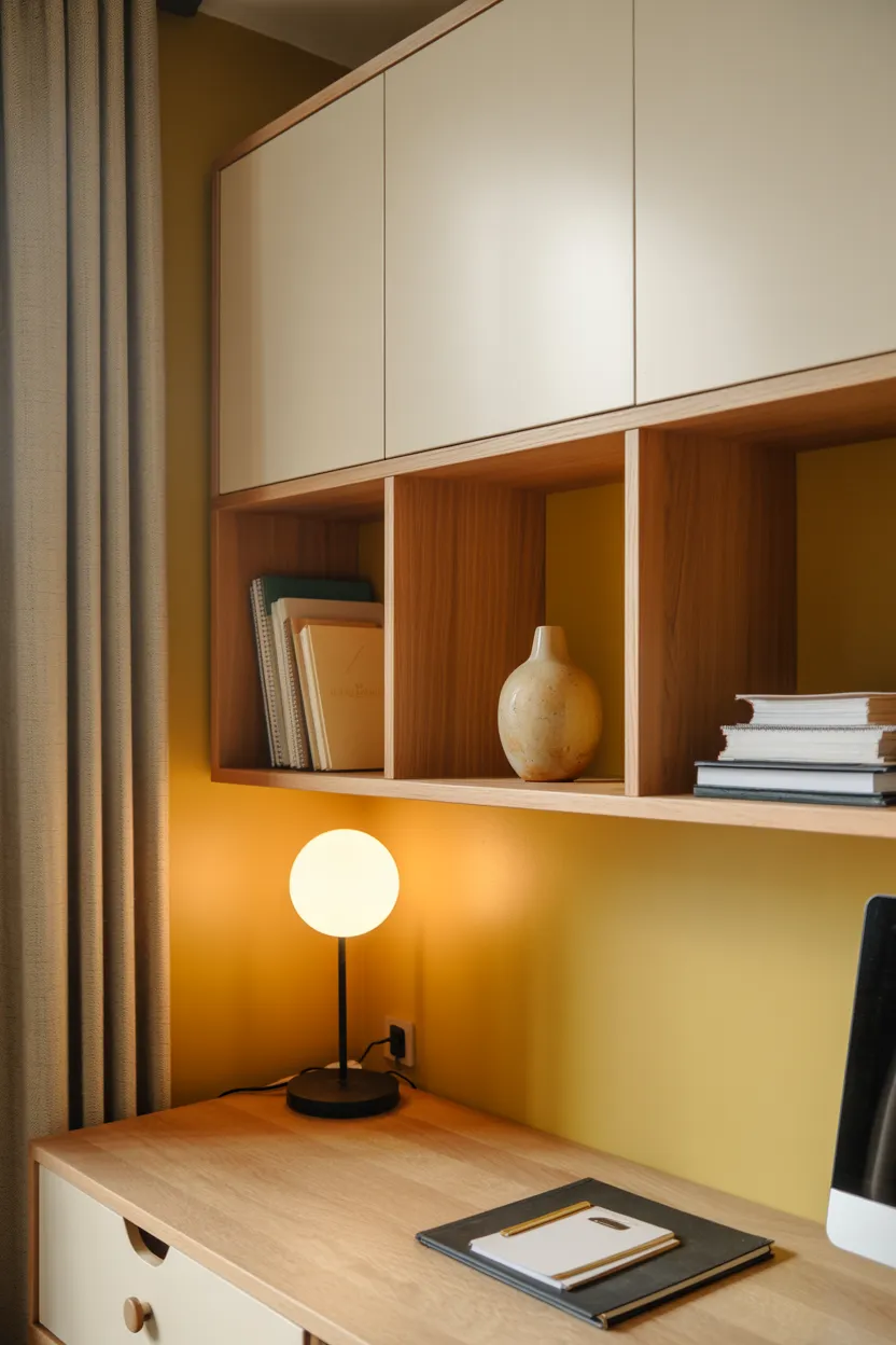 corner floating hutch