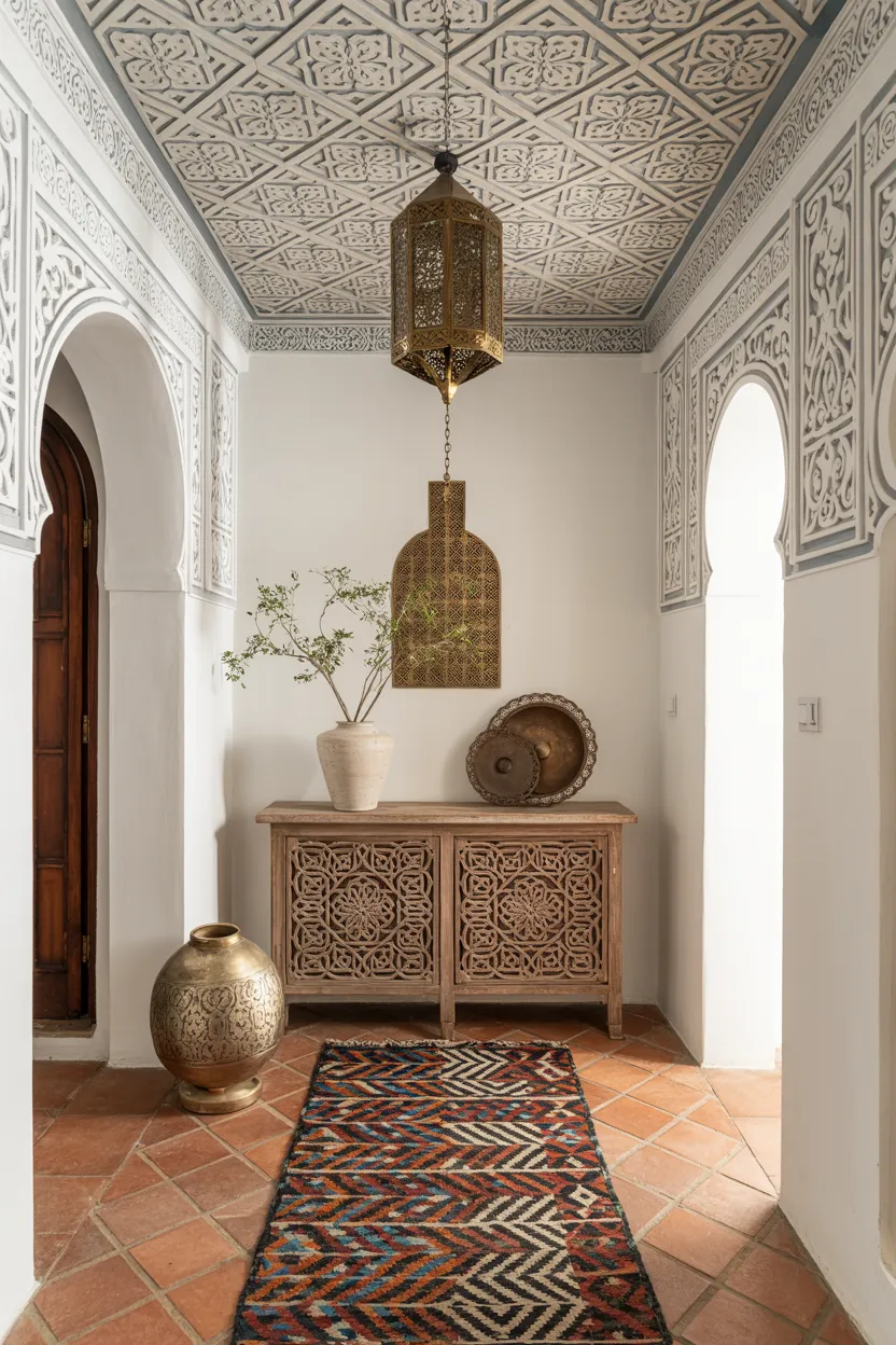 stenciled moroccan motifs