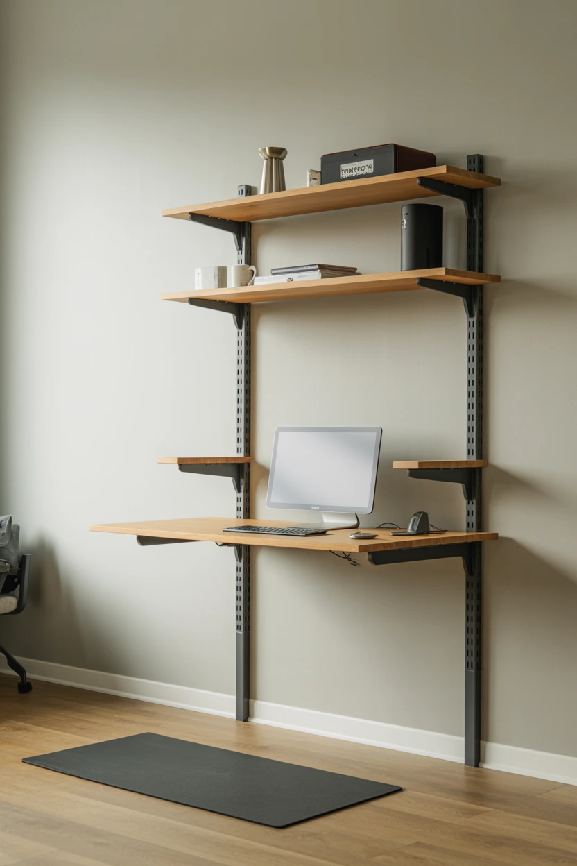 standing wall-mounted shelf