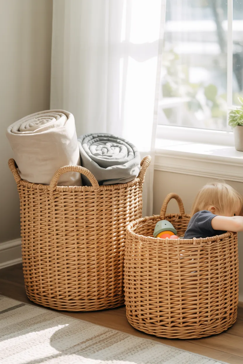 woven storage baskets