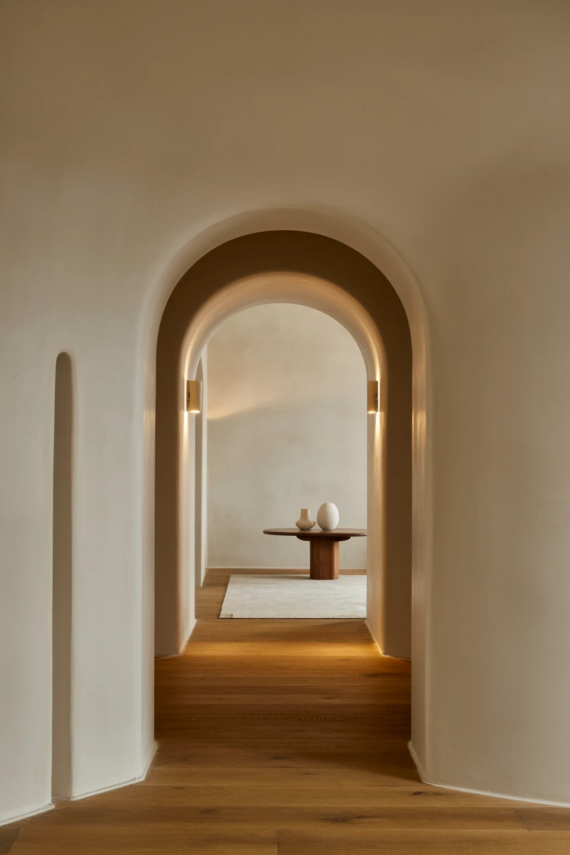 soft curved architectural arches
