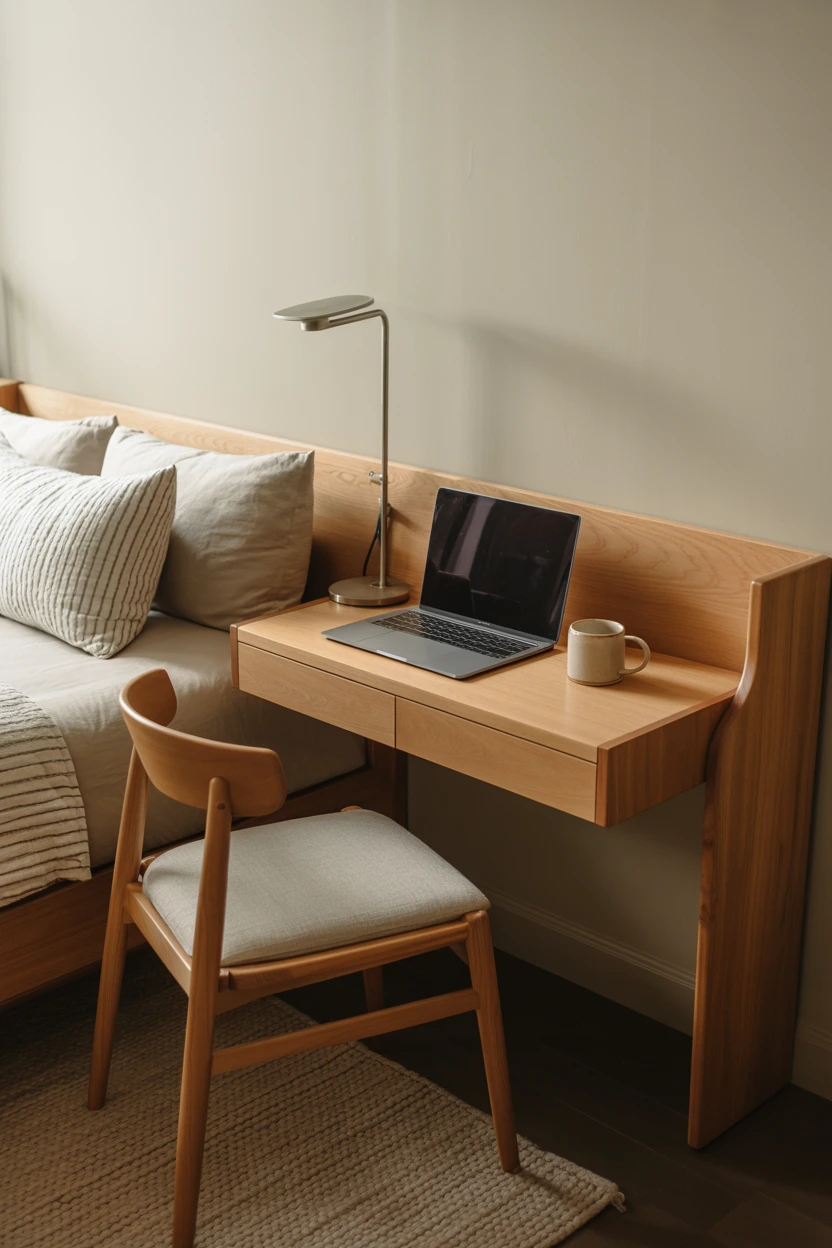 multi-functional bed headboard desk