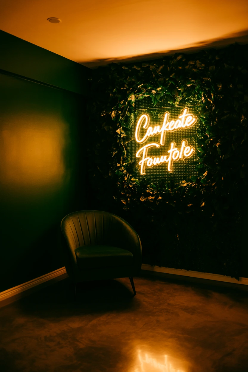 neon sign photo walls