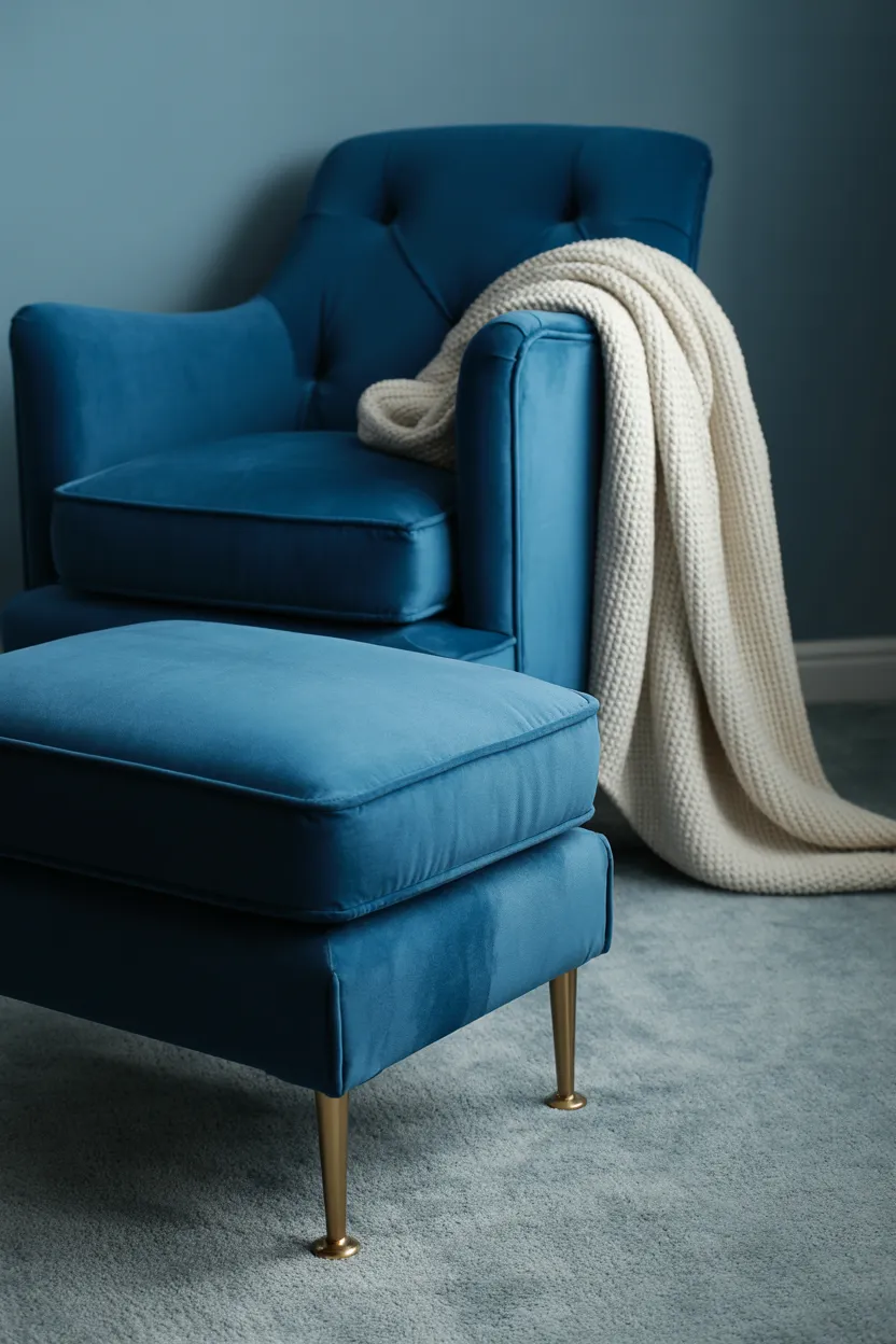 velvet ottoman pairing