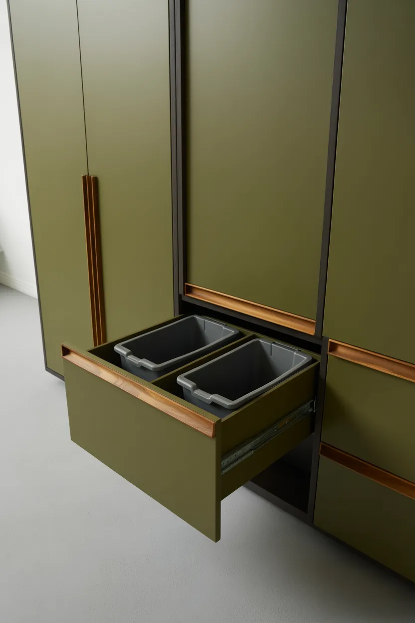 hideaway trash bins