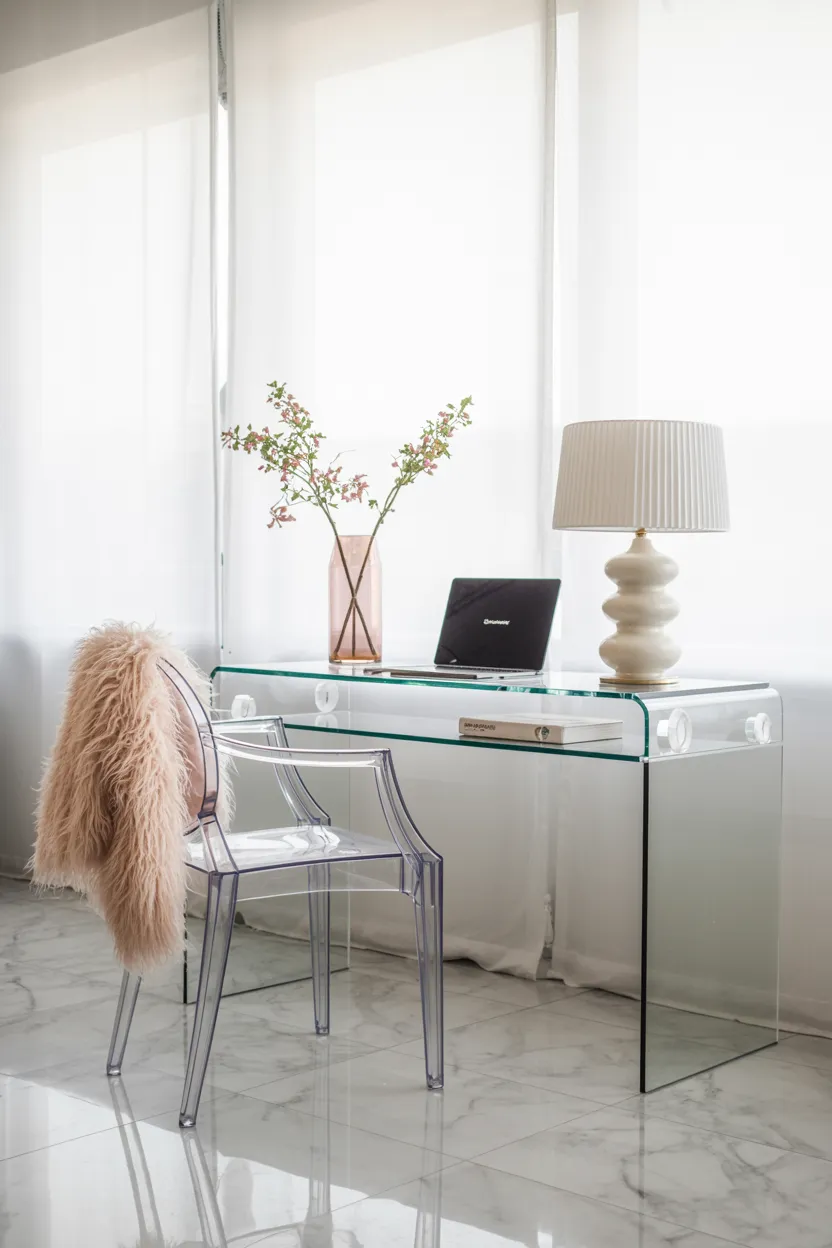 compact acrylic desk