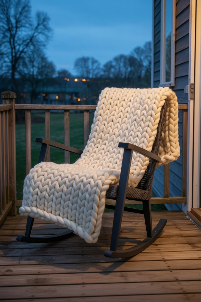 chunky knit throws