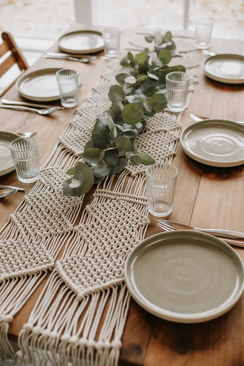macrame table runners