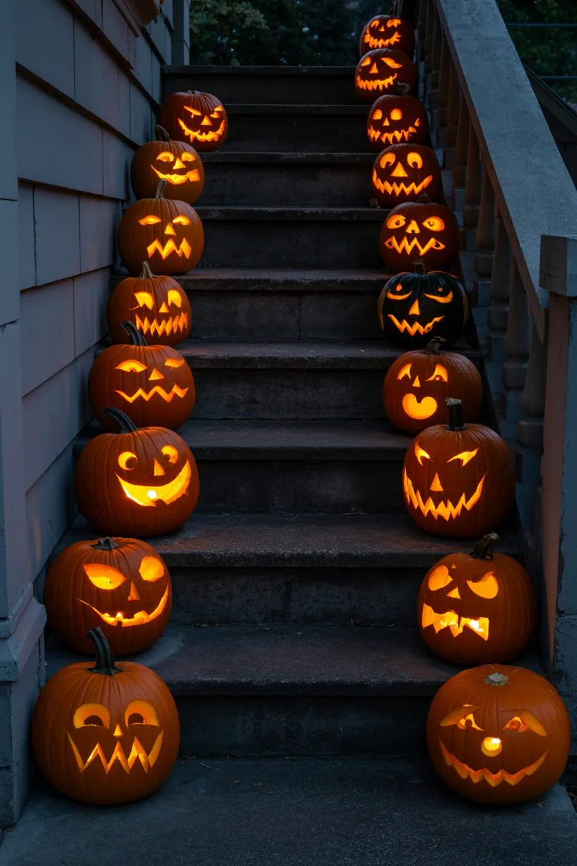 jack-o'-lantern steps
