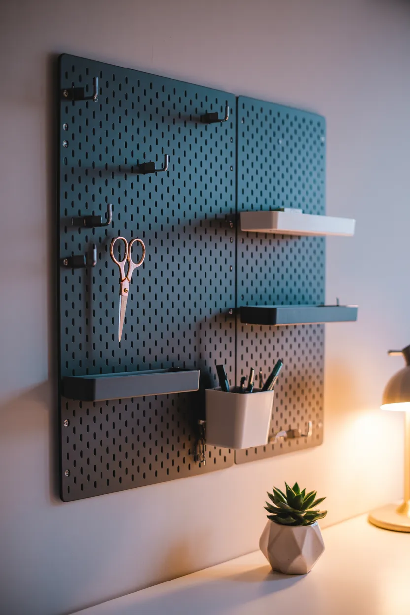vertical pegboard organizer