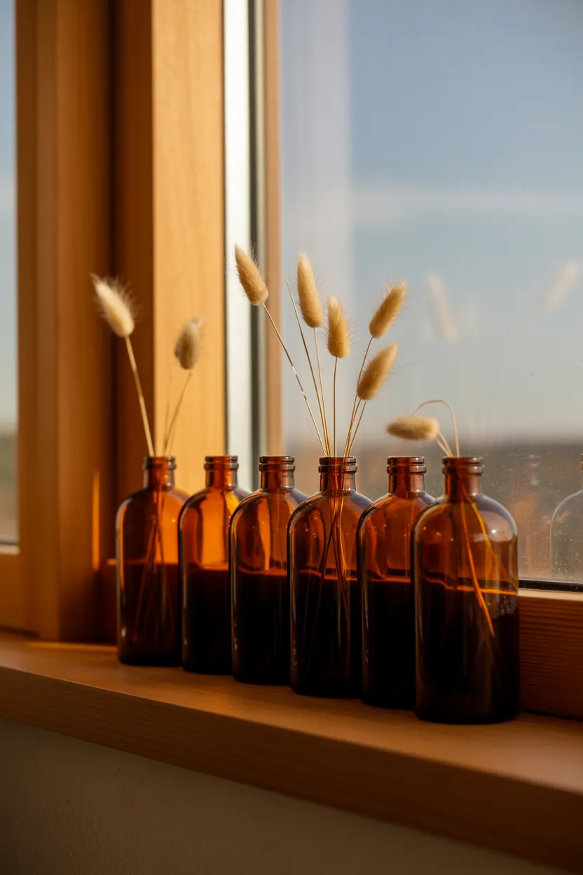 amber glass bottles