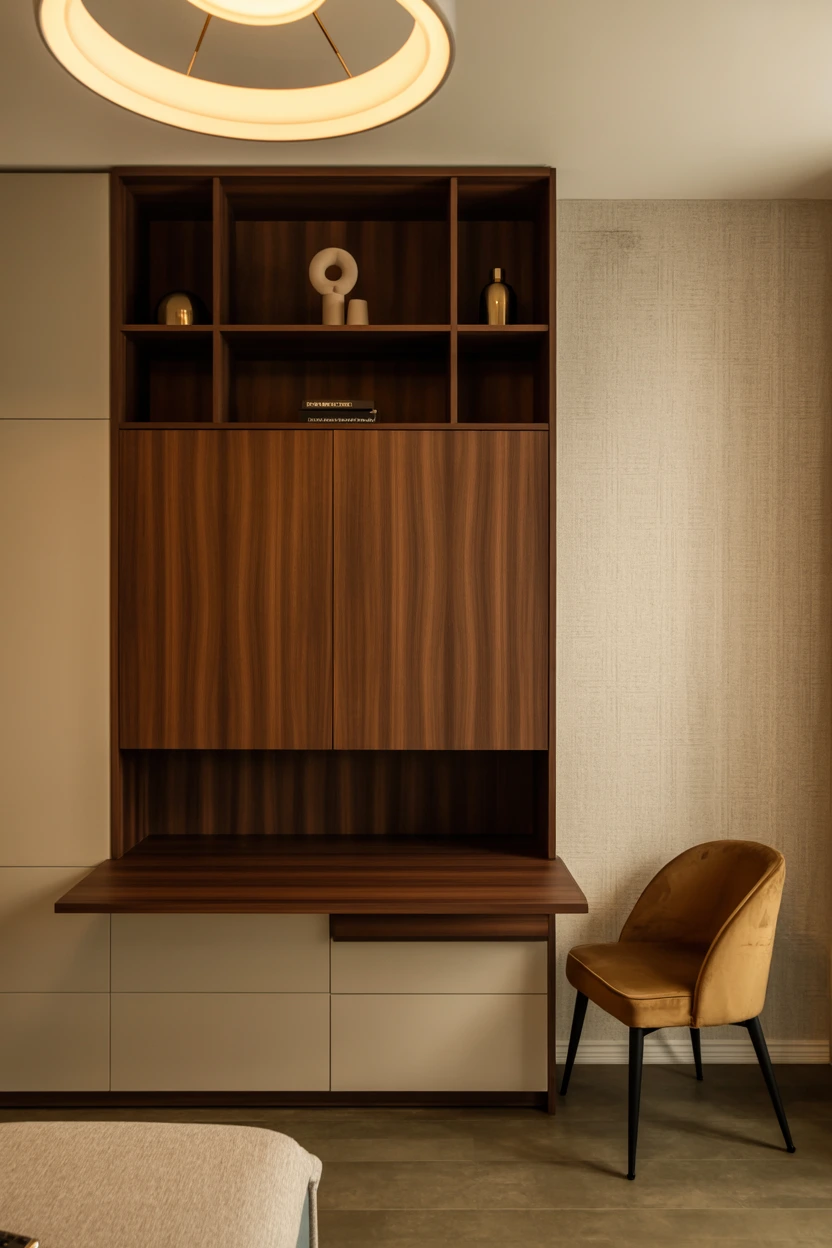 fold-down cabinet workstation