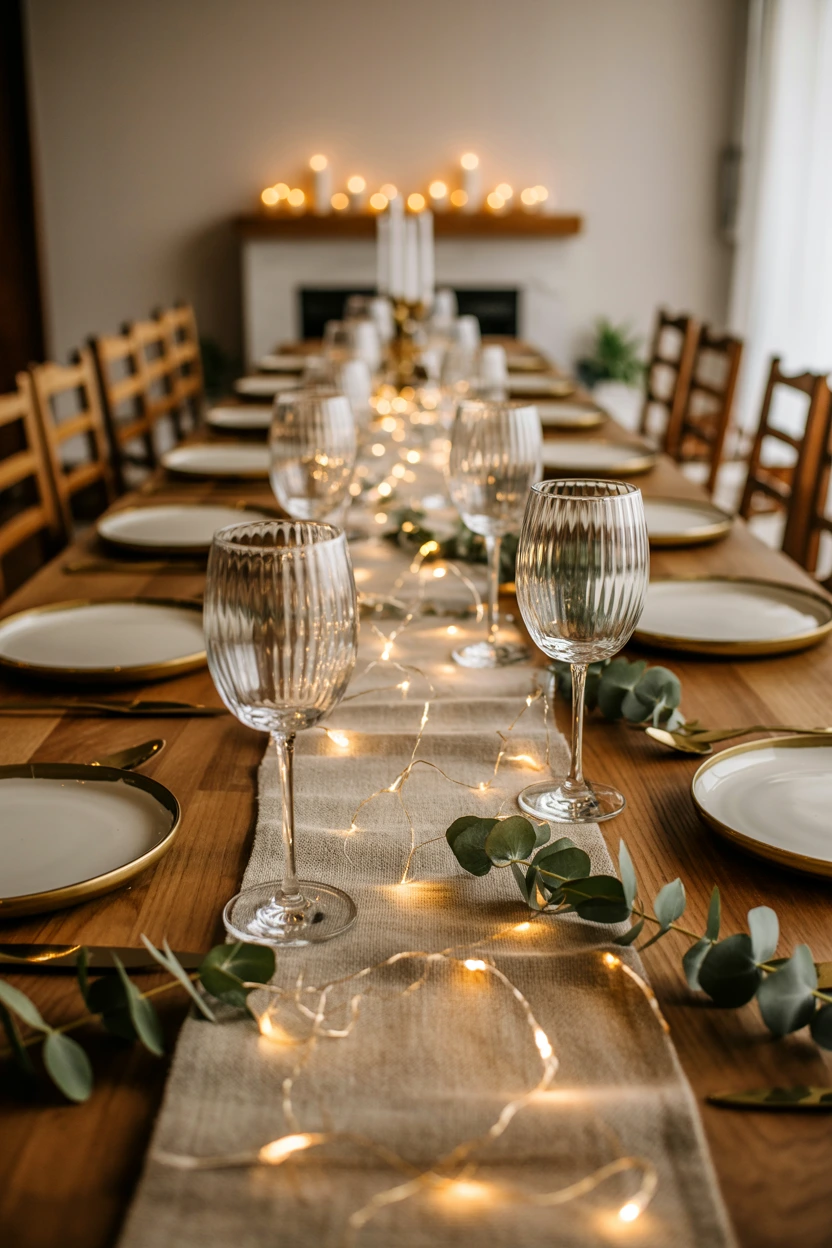 fairy light table runners