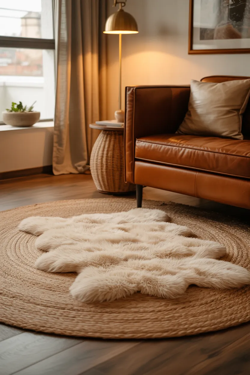 layered living room rugs