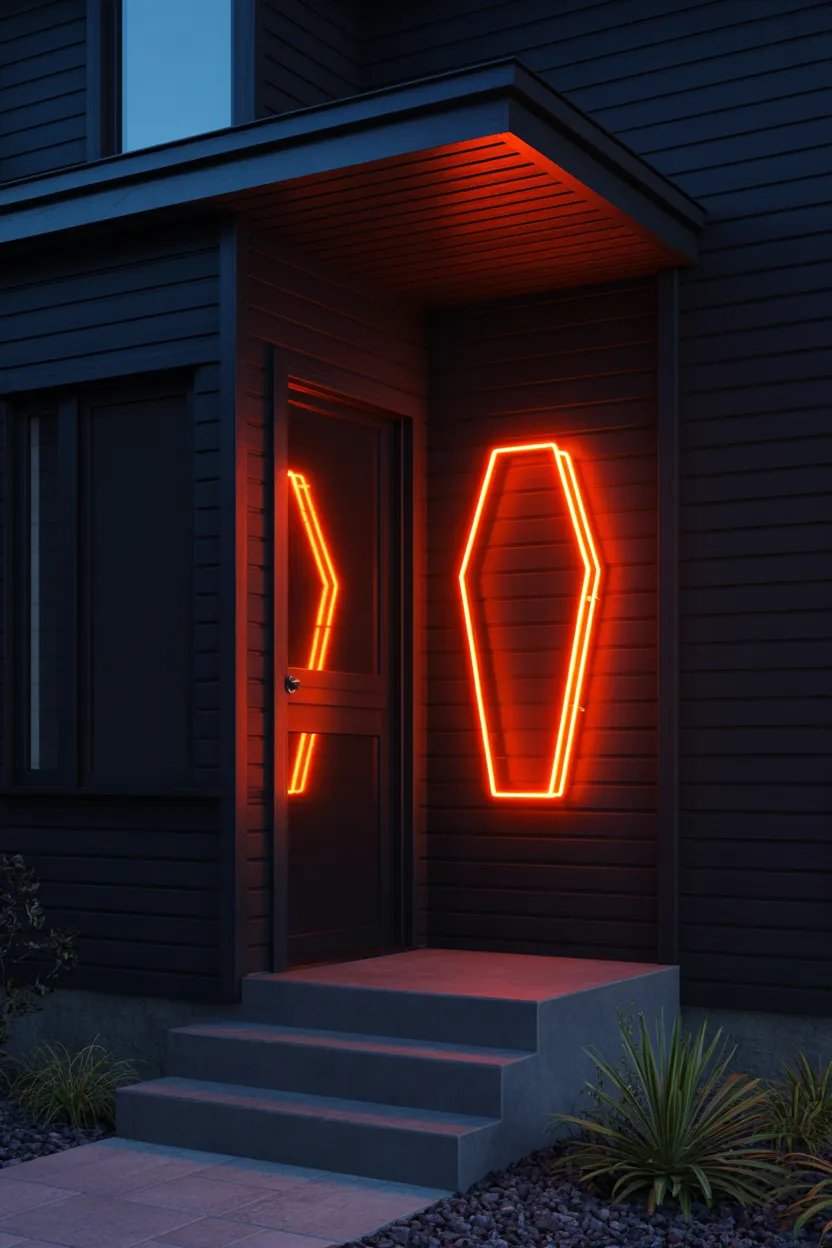 neon coffin signs
