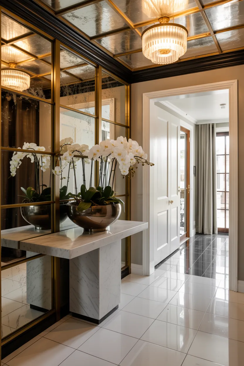 mirrored accent panels