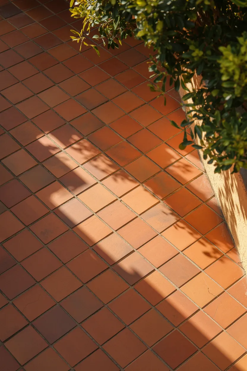 earthy terracotta tiles