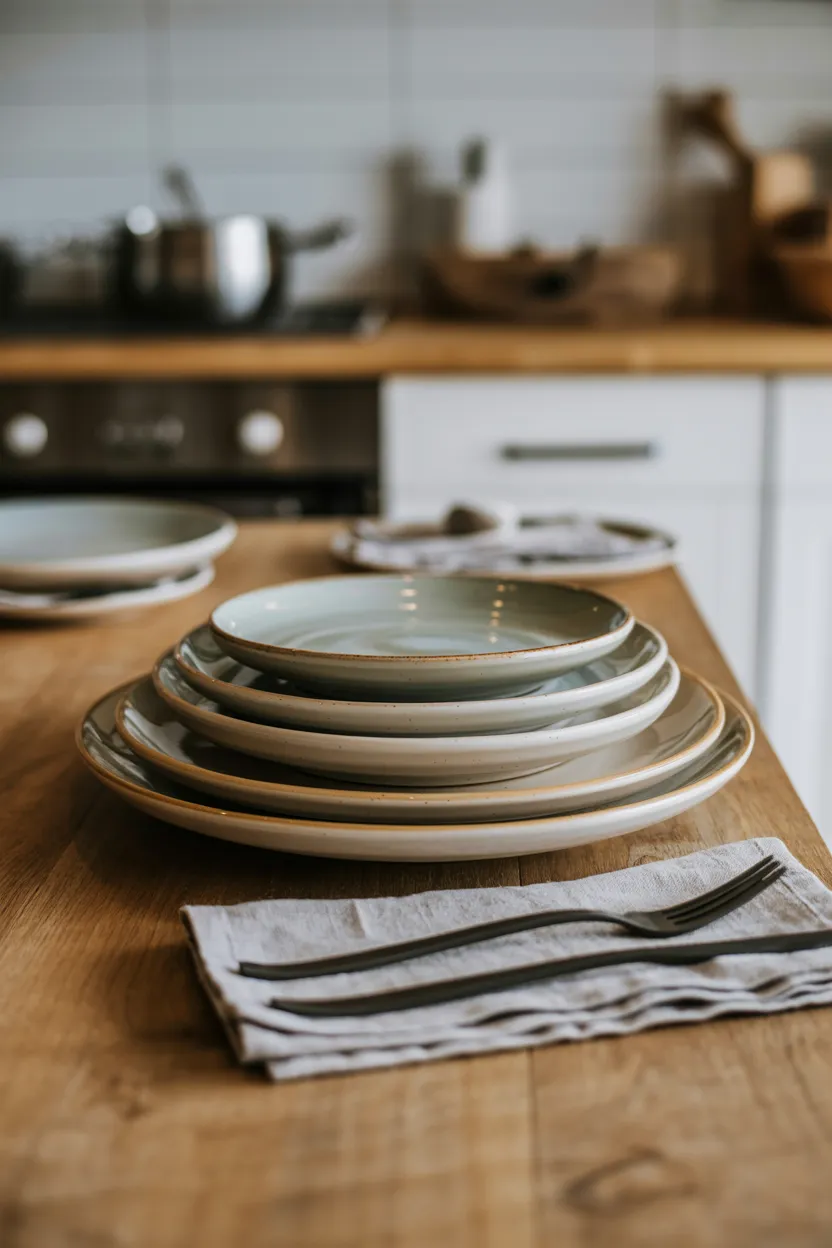 earthy ceramic dinnerware