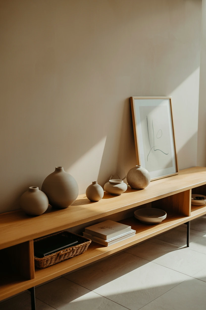 floating wall shelf display