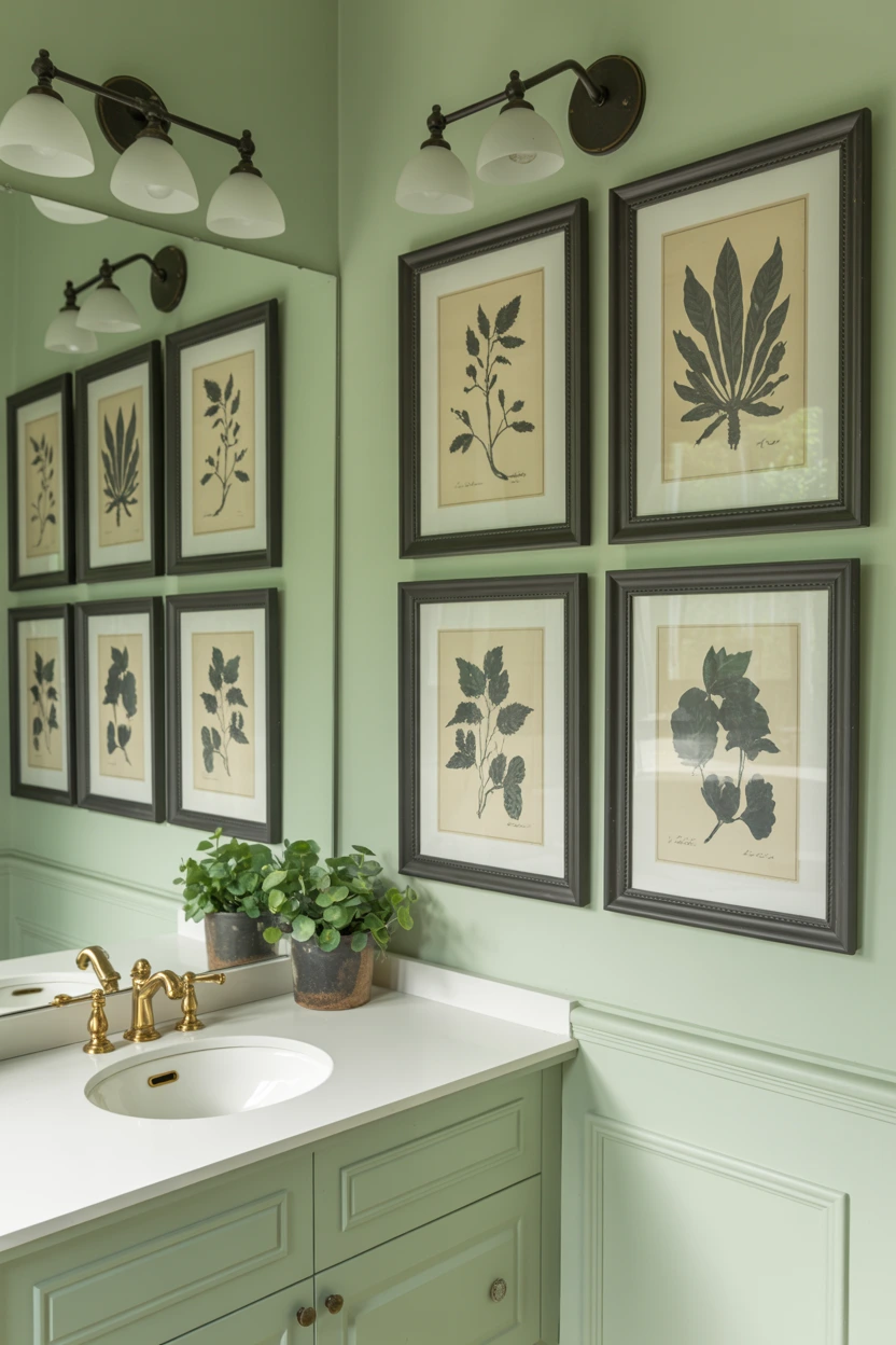 framed botanical print set
