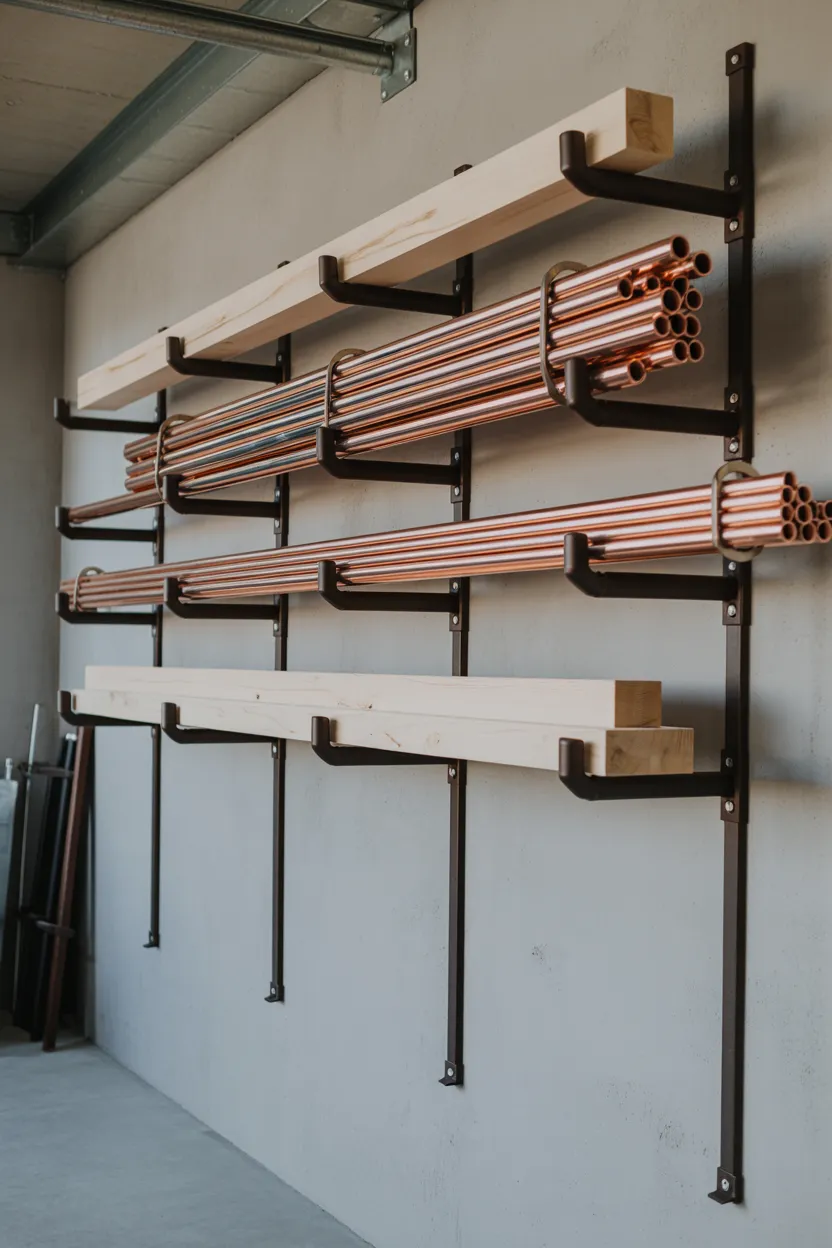 wall mounted pipe racks