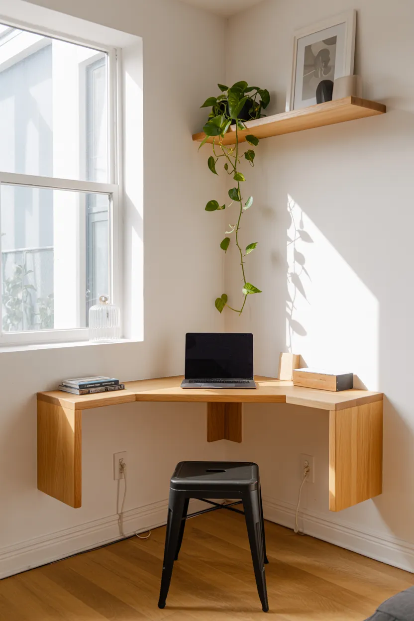 floating corner shelf