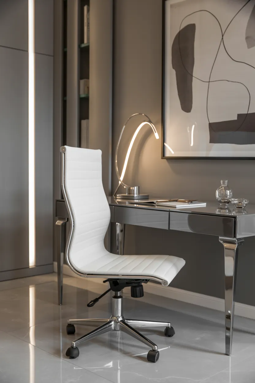 high-gloss contemporary desk