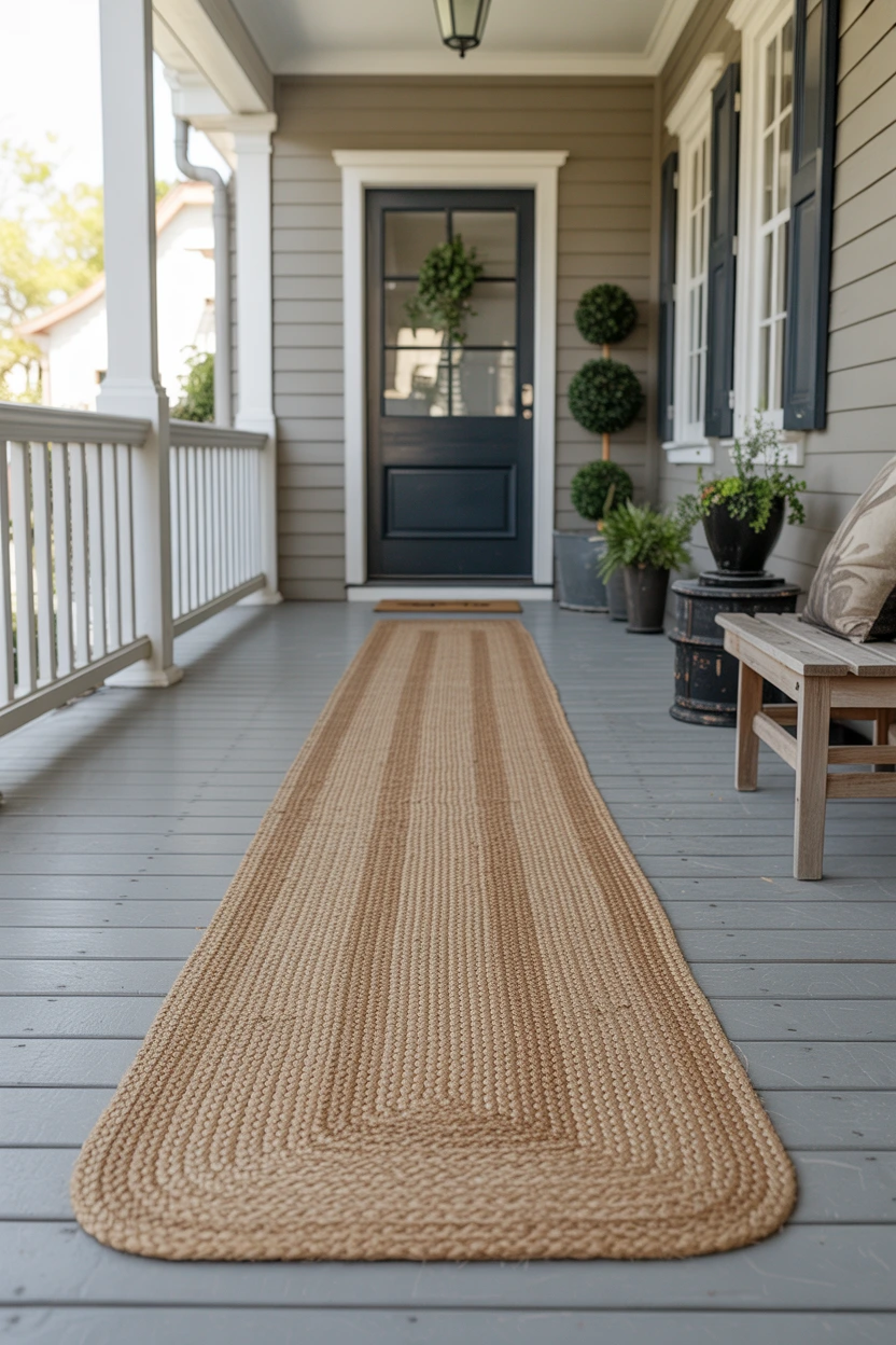 textured jute runners