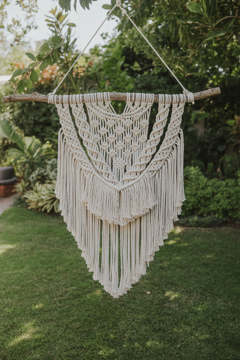 macrame backdrop frame