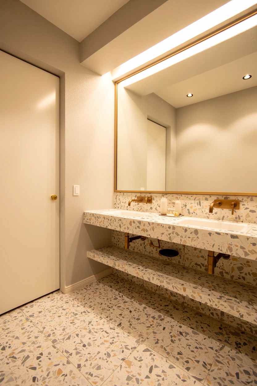 terrazzo tile accent floor
