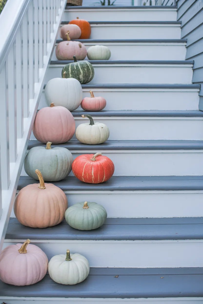 pastel pumpkin steps
