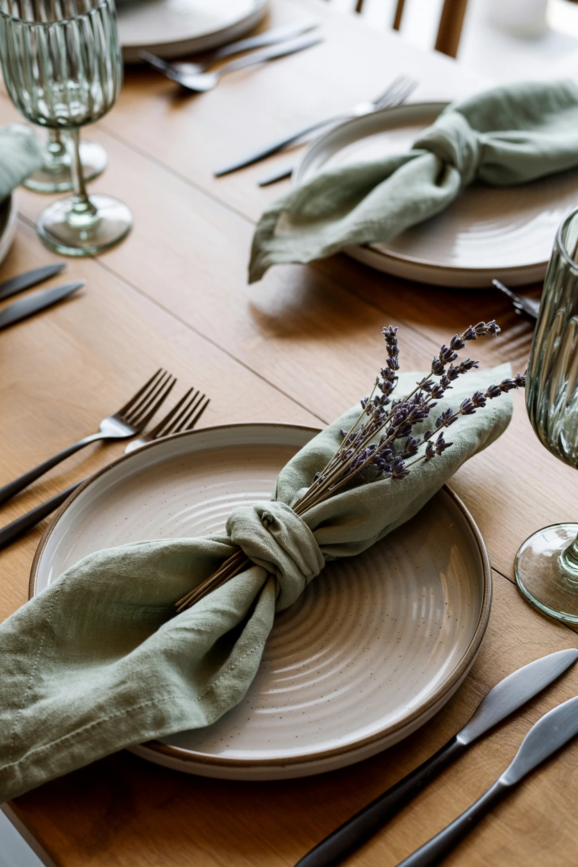 muted linen napkins