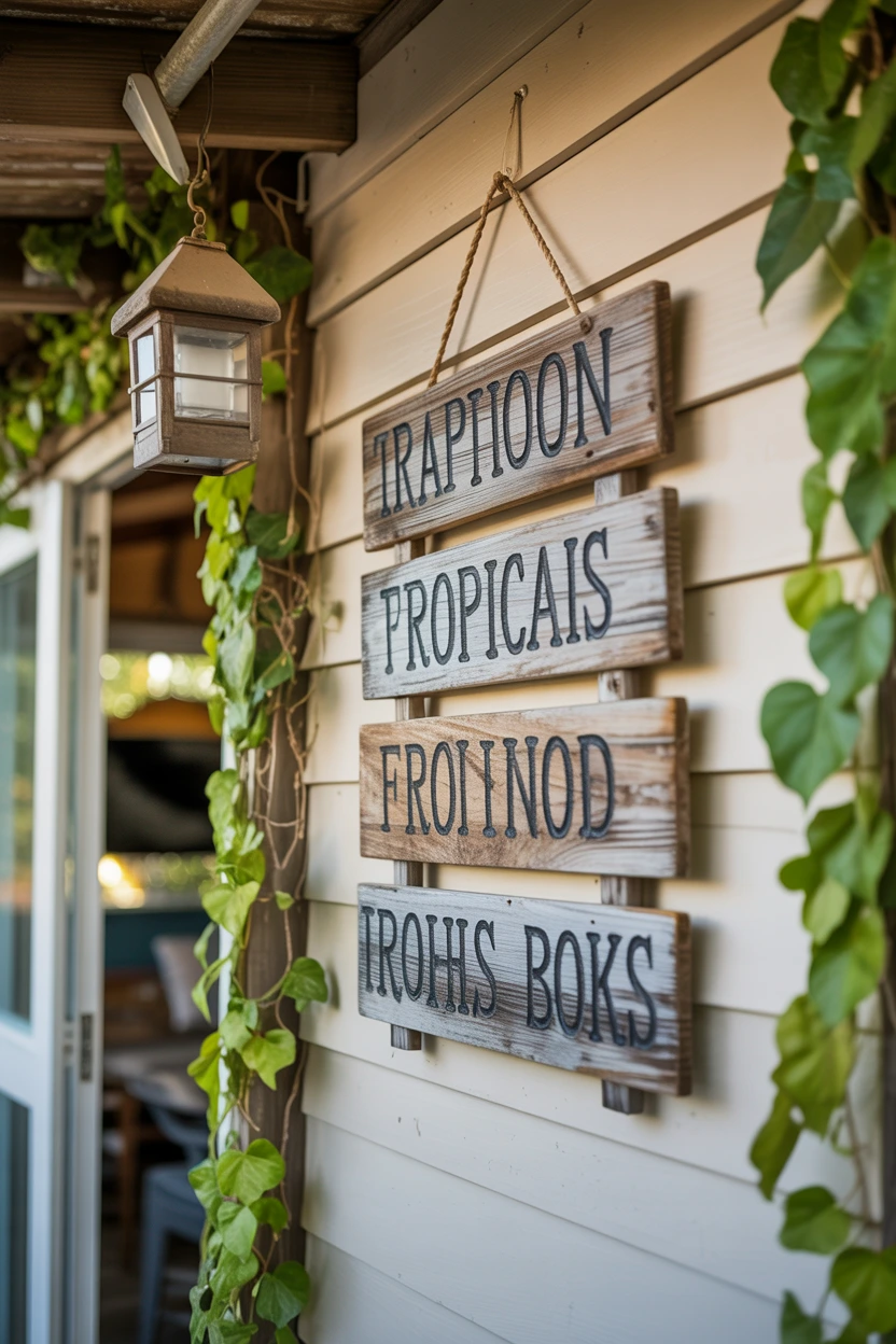 distressed wood signs