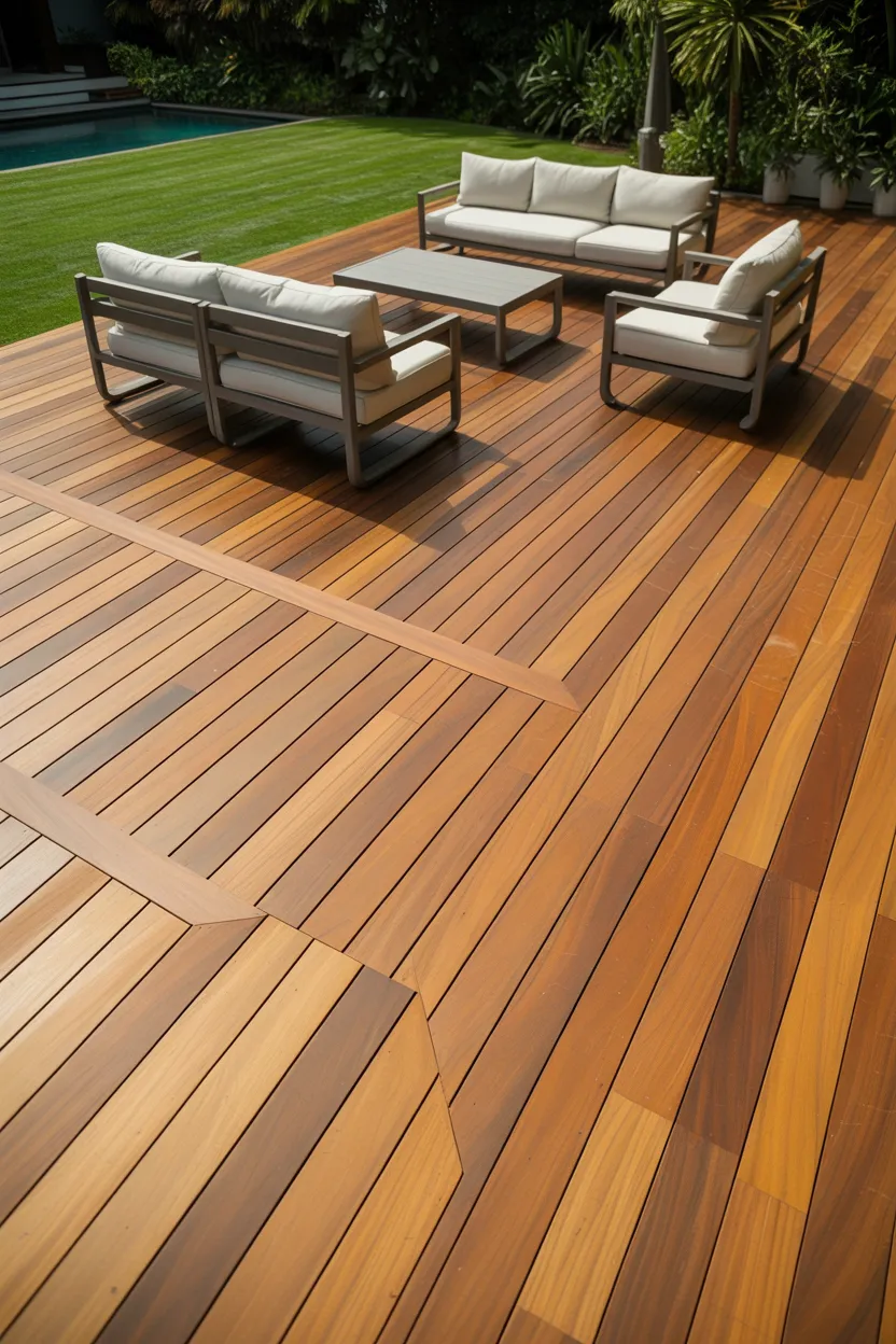 warm wood decking