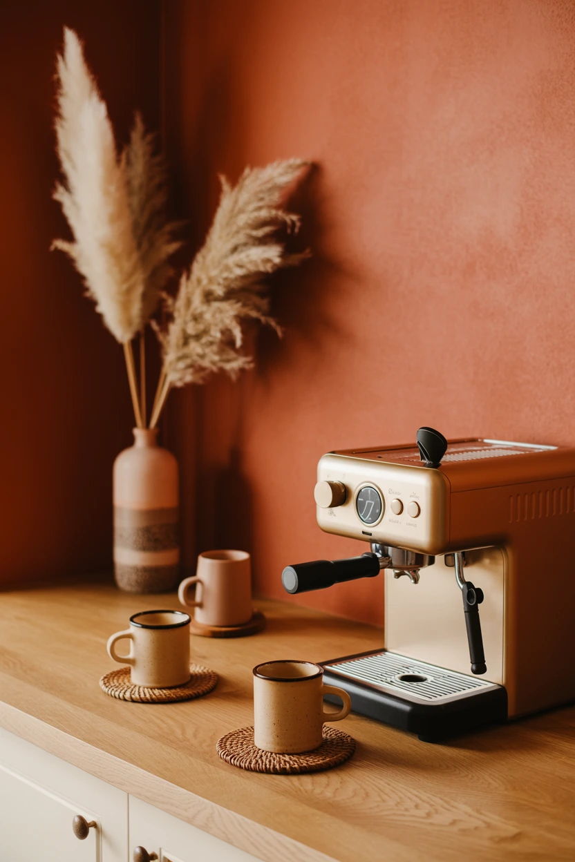 warm earth tone station