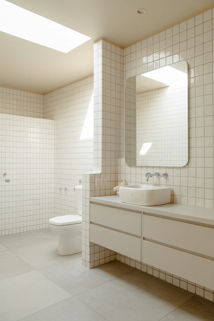 minimalist monochromatic white palette