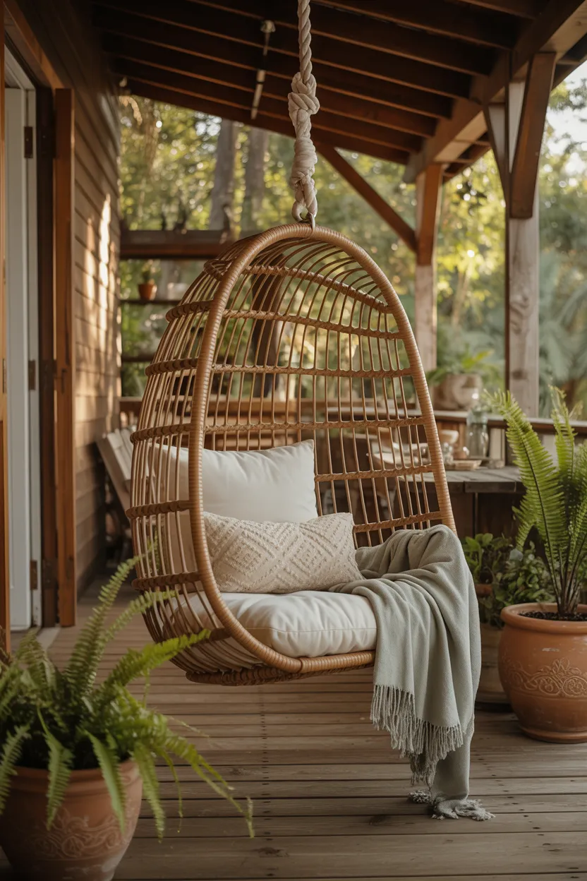 hanging rattan chairs