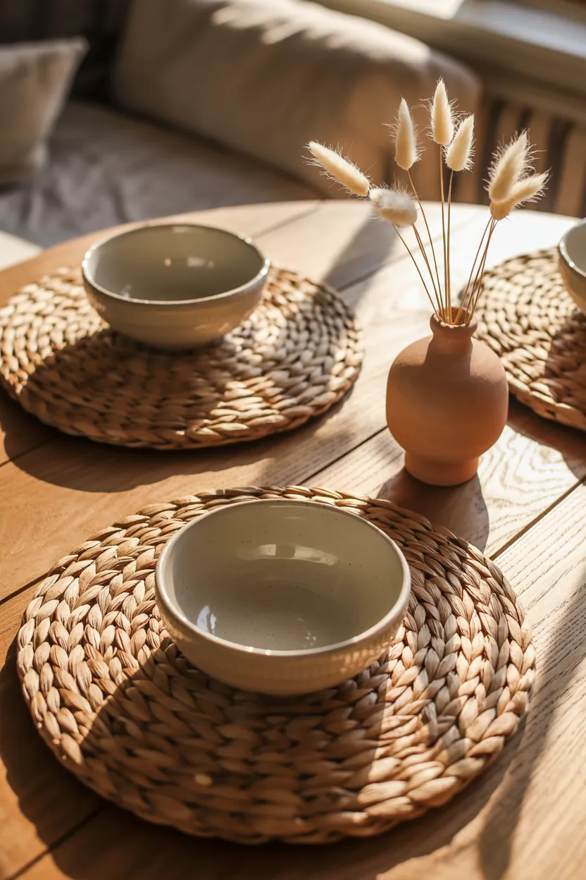 woven rattan placemats
