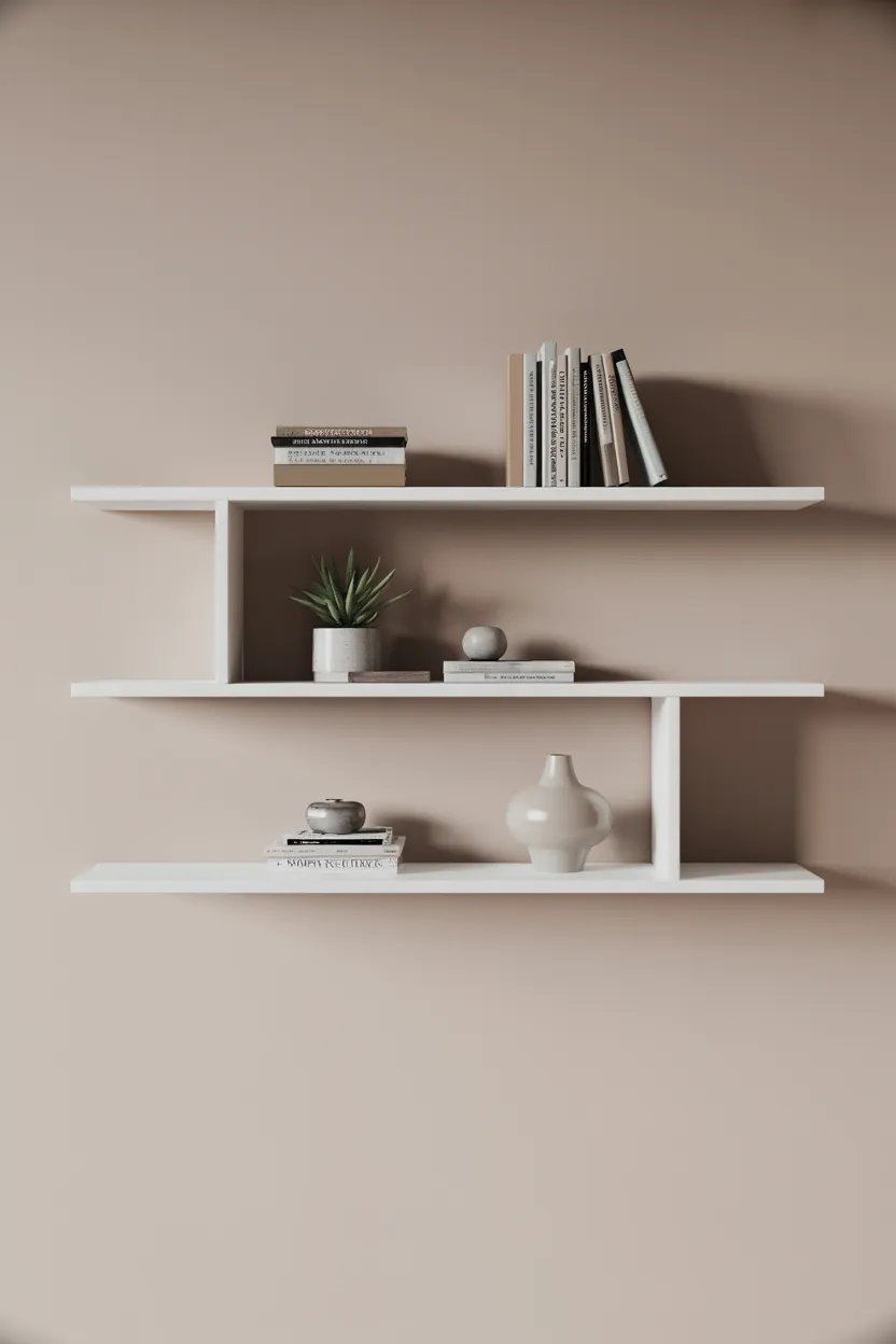 minimalist floating shelves