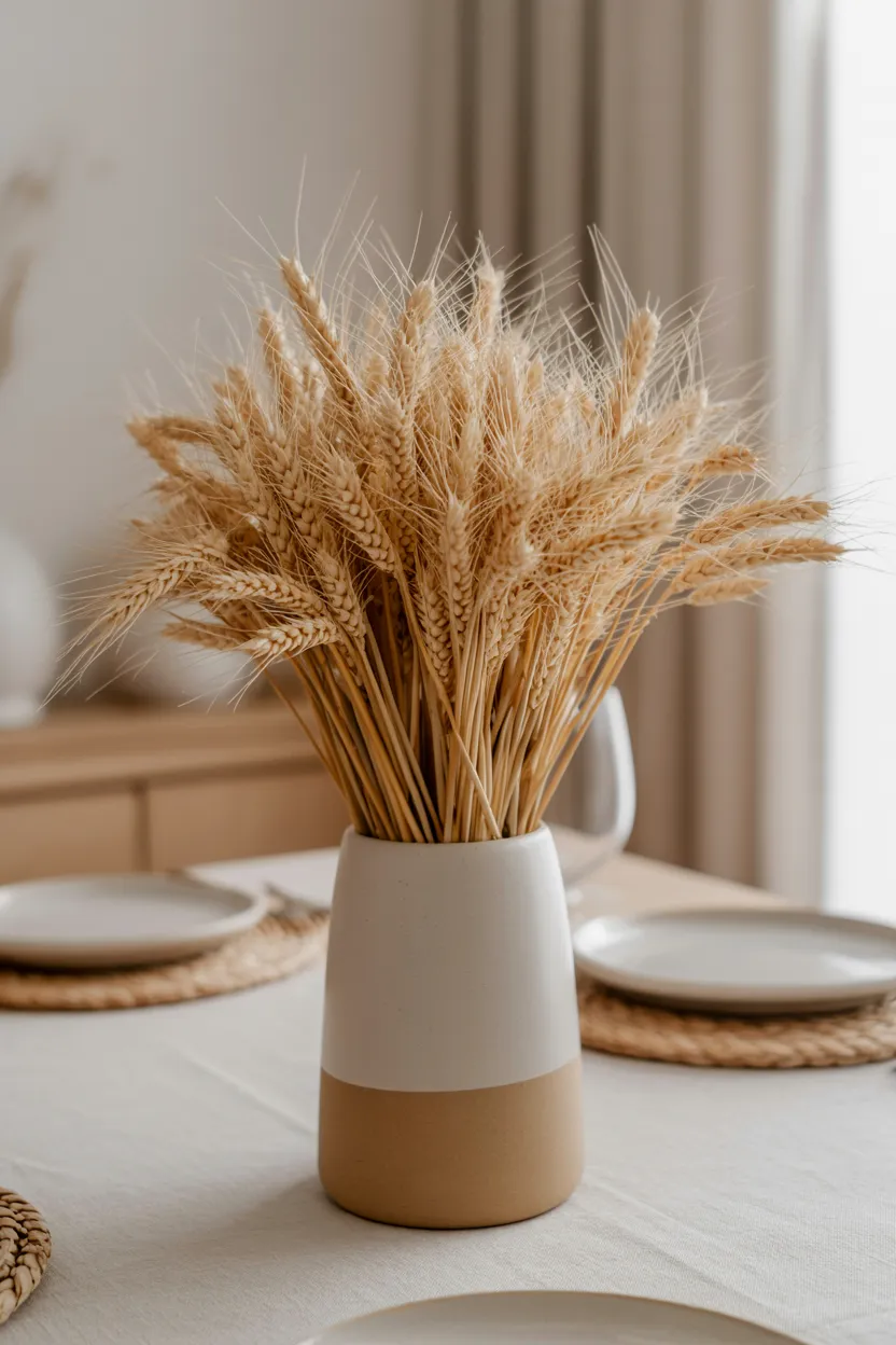 dried wheat bouquets