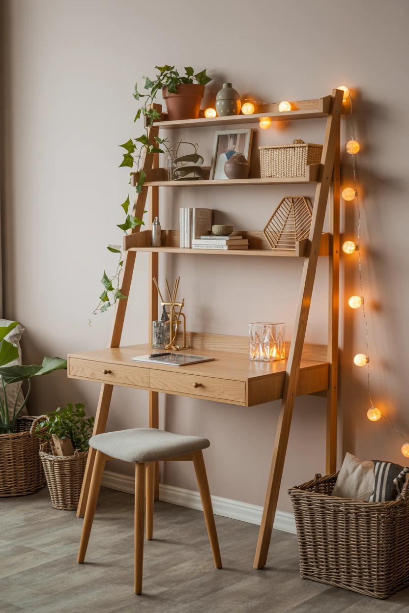 ladder shelf table