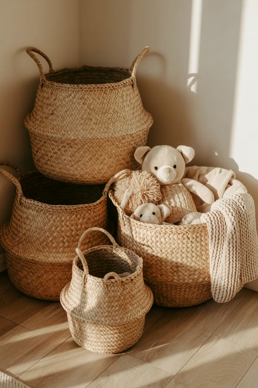woven storage baskets