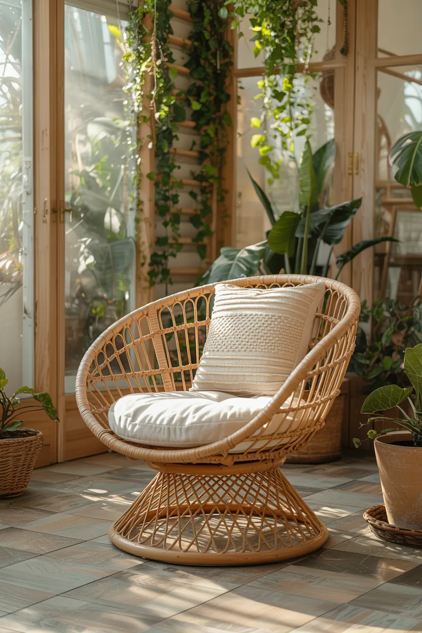 rattan wicker chair
